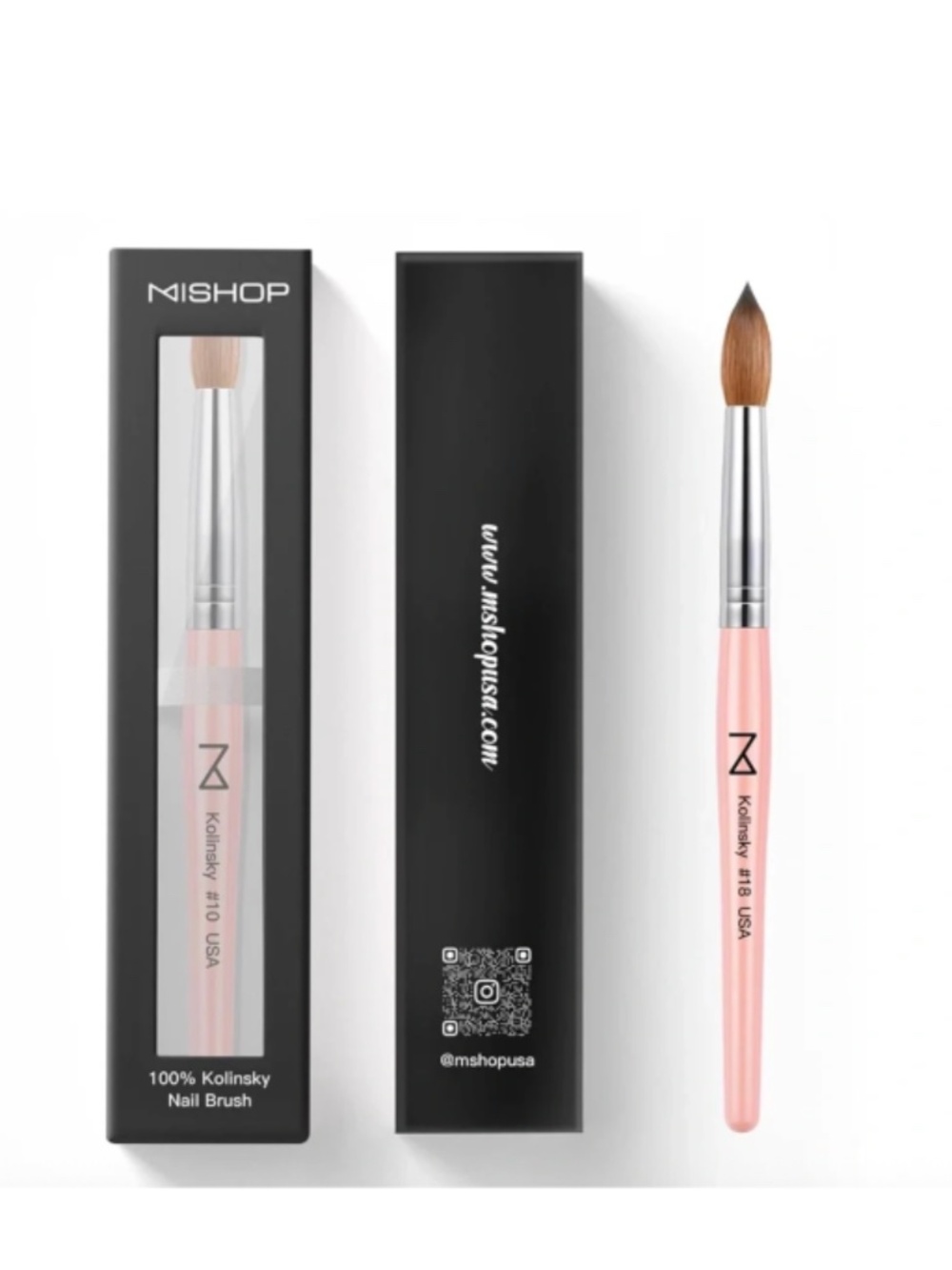 M Shop Professional Kolinsky Acrylic Nail Brush Size 16